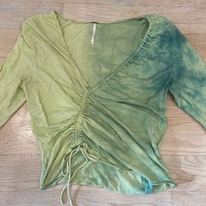 Free People Tie Dye Asymmetrical Top